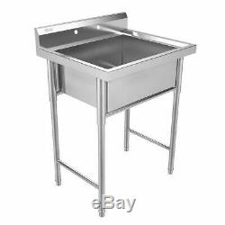 30 Stainless Steel Utility Commercial Square Kitchen Sink Large Capacity New
