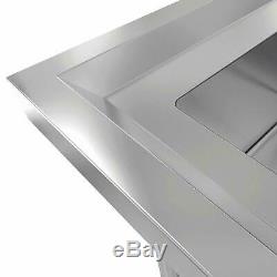 30 Stainless Steel Utility Commercial Square Kitchen Sink Large Capacity New