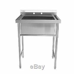 30 Stainless Steel Utility Commercial Square Kitchen Sink for Restaurant Home