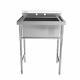30 Stainless Steel Utility Commercial Square Kitchen Sink For Washing Room New
