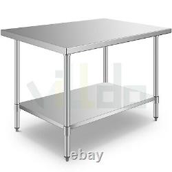 30 x 48 NSF Stainless Steel Prep Work Table Food Kitchen Commercial Durable