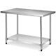 30 X 48 Stainless Steel Food Prep & Work Table Commercial Kitchen Table Silver