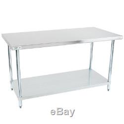 30 x 60 Stainless Steel Work Prep Table Commercial Overshelf Double Over Shelf