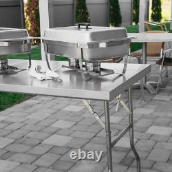 30 x 72 Commercial Stainless Steel Folding Work Prep Tables Open Kitchen NSF