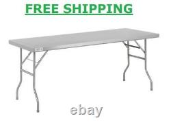 30 x 72 Commercial Stainless Steel Folding Work Prep Tables Open Kitchen NSF
