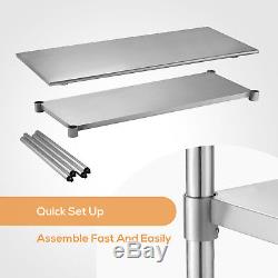 30x72 Work Table Food Prep Stainless Steel Commercial Kitchen Restaurant