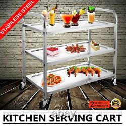 330Lbs Stainless Steel Commercial Bus Cart Kitchen Food Catering Rolling Cart