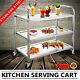 330lbs Stainless Steel Commercial Bus Cart Kitchen Food Catering Rolling Cart
