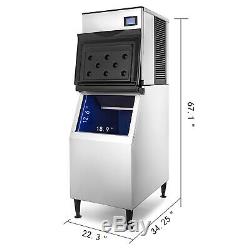 350 Lbs/24H Commercial Ice Maker Machine 235 Lb Storage Bin Digital Control 850W