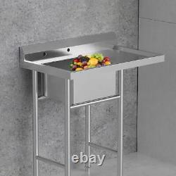 36L Stainless Steel Workbench Sink Commercial Sink for Restaurant /Laundry Room