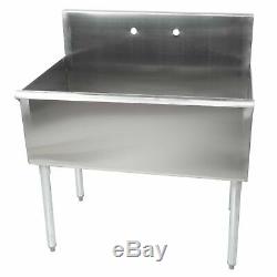 36 X 24 X 14 Bowl Stainless Steel Commercial Utility Prep 36 1 Sink