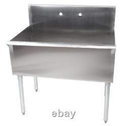 36 x 21 x 14 Freestanding Utility Stainless Steel 16-Gauge Commercial Sink Bowl