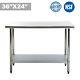 36 X 24 Commercial Stainless Steel Kitchen Work Table Restaurant Prep Table
