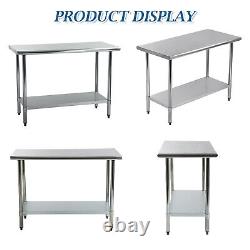 36 x 24 Commercial Stainless Steel Kitchen Work Table Restaurant Prep Table
