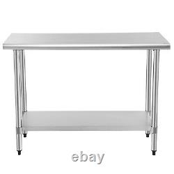 36 x 24 Commercial Stainless Steel Kitchen Work Table Restaurant Prep Table