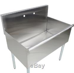 36 x 24 x 14 Bowl Stainless Steel Commercial Utility Prep 1 Sink Heavy Duty Tub