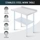 36x24 Commercial Stainless Steel Kitchen Table W Backsplash Adjustable Shelf