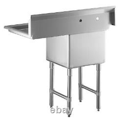 38 1/2 Stainless Steel Commercial NSF Prep Sink with Right Drainboard
