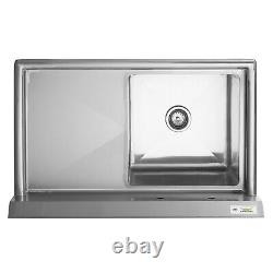 38 1/2 Stainless Steel Commercial NSF Prep Sink with Right Drainboard