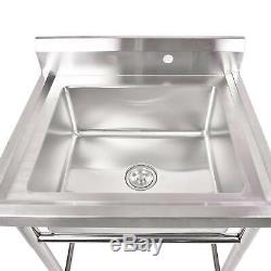 39 Stainless Steel Kitchen Sink Utility Square Commercial for Washing Room USA