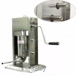 3L 8LB Vertical Sausage Stuffer Stainless Steel Dual Speed Commercial