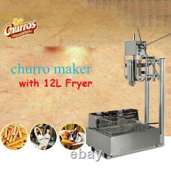 3L Donut Churro Machine Safty Use Manual Maker Spanish Stainless Steel+12L Fryer