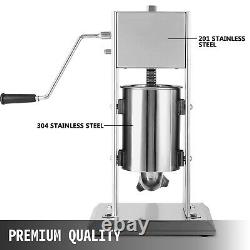 3L Manual Sausage Stuffer Maker Meat Filler Machine Stainless Steel Commercial