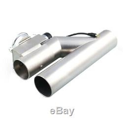 3.0'' Headers Y Electric Exhaust Pipe Cutout Dual Valve Stainless Steel System