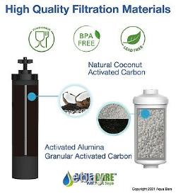 3.4 Gallon Bundle Gravity-Fed Water Filter with 2 Black & 2 White filters