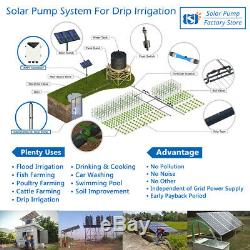 3 DC Solar Water Pump 48V 400W Submersible + MPPT Controller Deep Bore Well