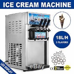 3 Flavor Commercial Frozen Ice Cream Cones Machine Soft Ice Cream Machine Top