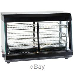 3 Shelf Commercial Countertop Heated Food Display Case Warmer with Sliding Doors
