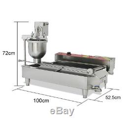 3 Size Mold Commercial Automatic Donut Maker Making Machine Wide Oil Tank 220v