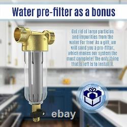 3-Stage Big Blue 20 Whole House Filtration System+Stand+GAC+Carbon+Sediment