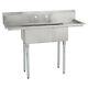 (3) Three Compartment Commercial Stainless Steel Sink 54 X 19.8 G