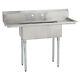 (3) Three Compartment Commercial Stainless Steel Sink 54 X 19.8 S