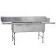(3) Three Compartment Commercial Stainless Steel Soiled Dish Table 30 X 90 G
