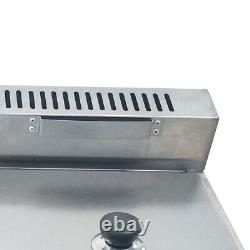 3-pan 6L Countertop Deep Gas Fryer Commercial Stainless Steel Adjustable Temp