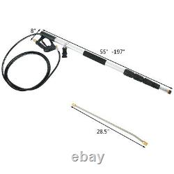 4000PSI 18Ft Commercial Grade Telescope Pressure Washer Spray Wand 5 Nozzle