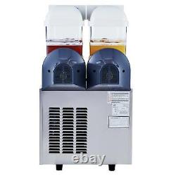 400W Commercial Frozen Drink Maker Slushie and Margarita Machine 2 x 4 Gal