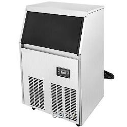40KG/88LBS Commercial Ice Cube Maker Machine Cafes Restaurants Auto Clean