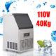 40kg 90lbs Auto Commercial Ice Cube Maker Machines Stainless Steel Bar 110v 230w