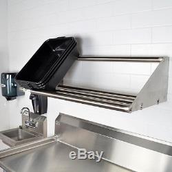 42 Wall Mount Stainless Steel Glass Dish Glass Rack Shelf Commercial Dishwasher