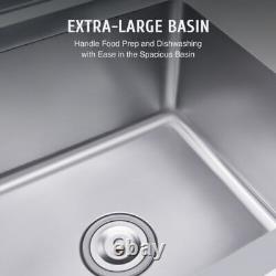 47 Commercial Stainless Steel Utility Sink Square Kitchen Sink for Restaurant
