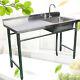 47 Stainless Steel Utility Commercial Square Kitchen Sink For Restaurant Home