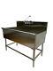 48 Stainless Steel One Compartment Commercial Utility Sink 304 Stainless 16 Ga