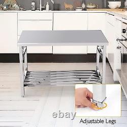 48 x 30 Commercial Stainless Steel Folding Work Prep Tables Open Kitchen NSF