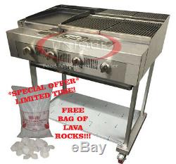 4 Burner Gas Charcoal Bbq Grill/char-grill Heavy Duty For Commercial Use