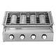 4 Burners Stainless Steel Commercial Gas Bbq Grill With Stainless Steel Griddle