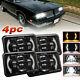 4pcs 4x6 Led Cree Headlights Hi/lo Prejector For Oldsmobile Cutlass Supreme Car